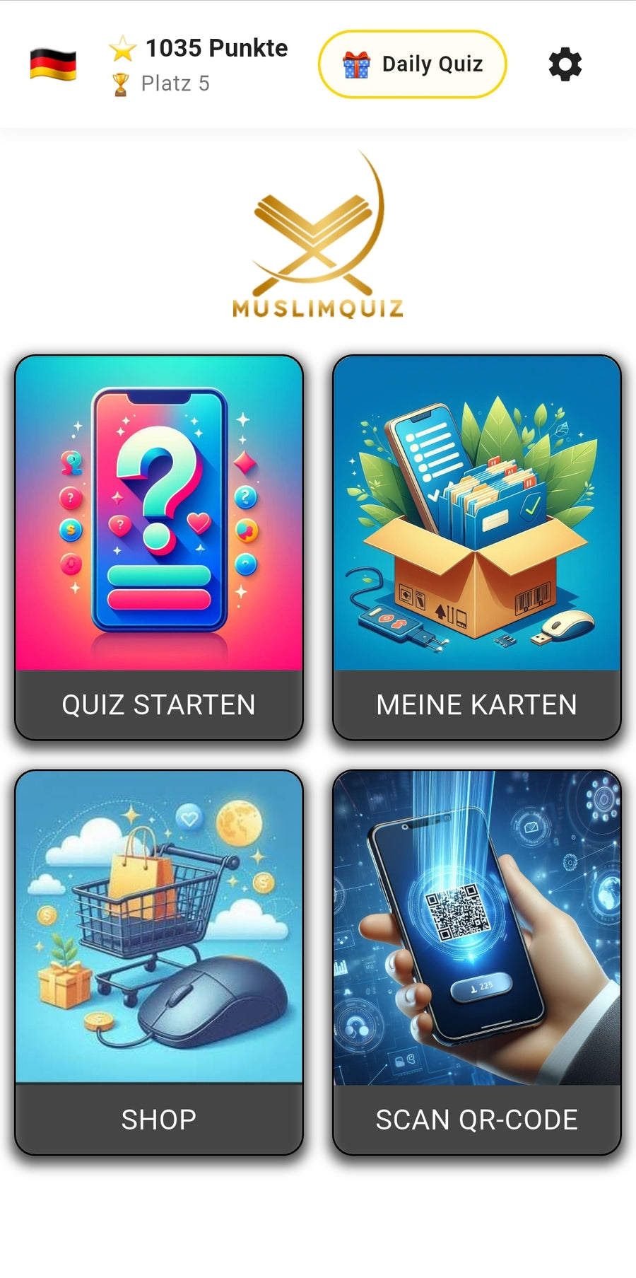 muslimquiz App Startseite