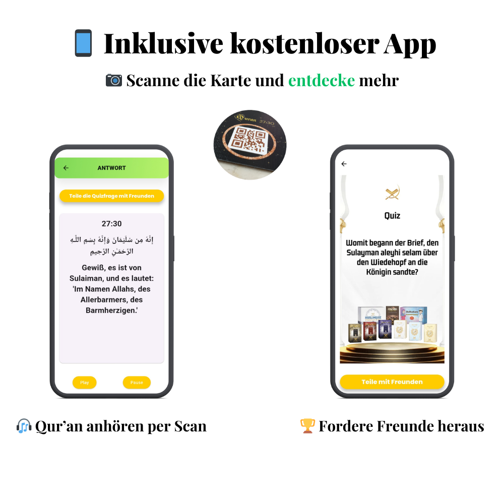 Qur'an Quizspiel für Freunde und Familie - Inklusive eigene App (Thema: ADAB & AKHLAQ)